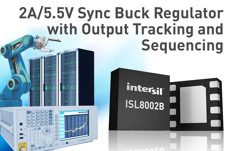 Intersil's ISL8002B synchronous buck regulator offers output tracking and sequencing